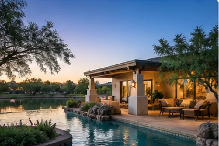Illustrative McCormick Ranch lake-adjacent single-family home